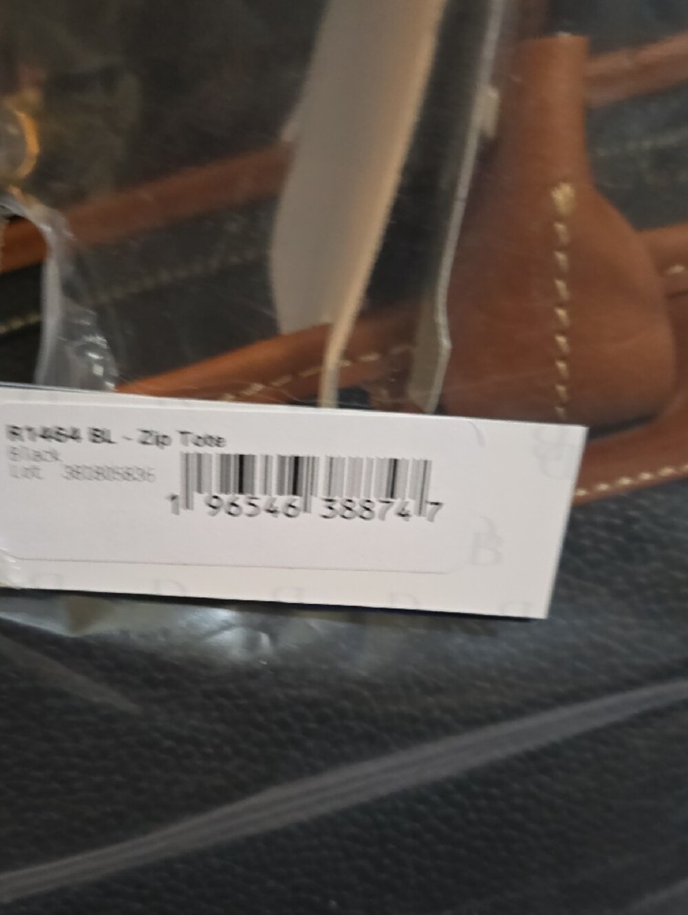 Dooney & Bourke Black Tote with Brown Leather Trim - Picture 8 of 8
